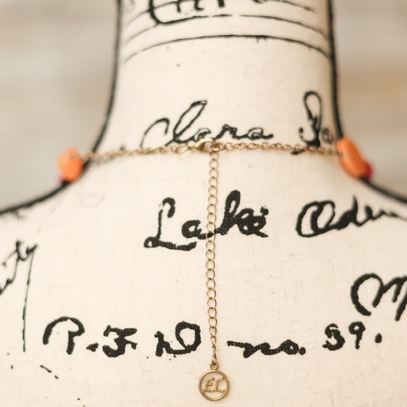 Erica Lyons Necklace Orange and Fuchsia - Picture 4 of 8